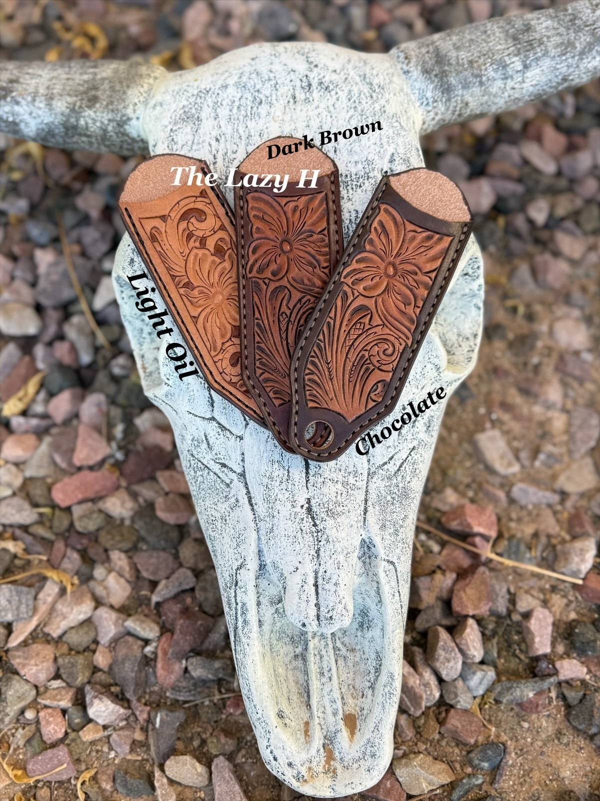 Leather cast iron handle